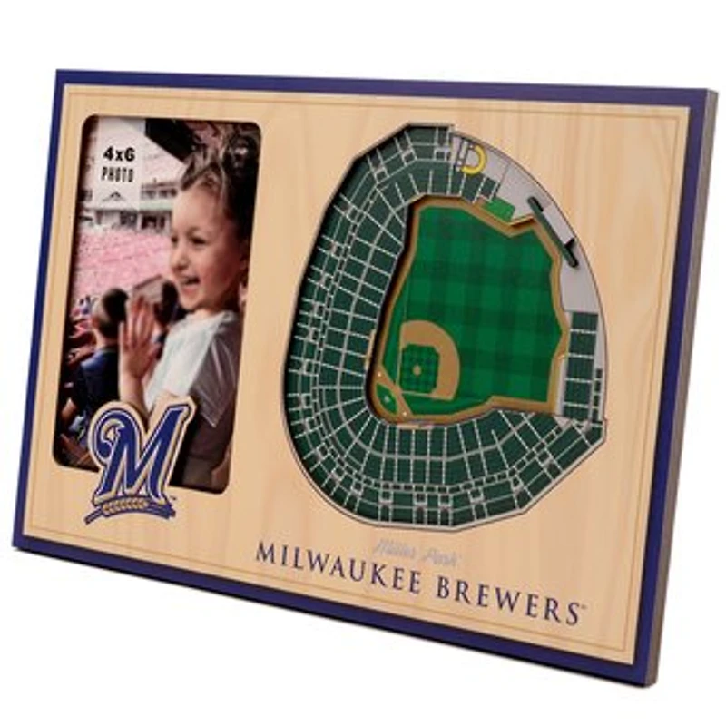 Milwaukee Brewers 3D StadiumView Picture Frame