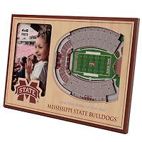 Brown Mississippi State Bulldogs 3D StadiumViews Picture Frame