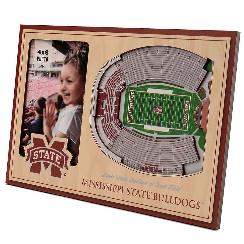 Brown Mississippi State Bulldogs 3D StadiumViews Picture Frame