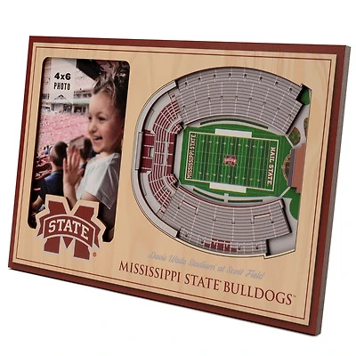 Brown Mississippi State Bulldogs 3D StadiumViews Picture Frame
