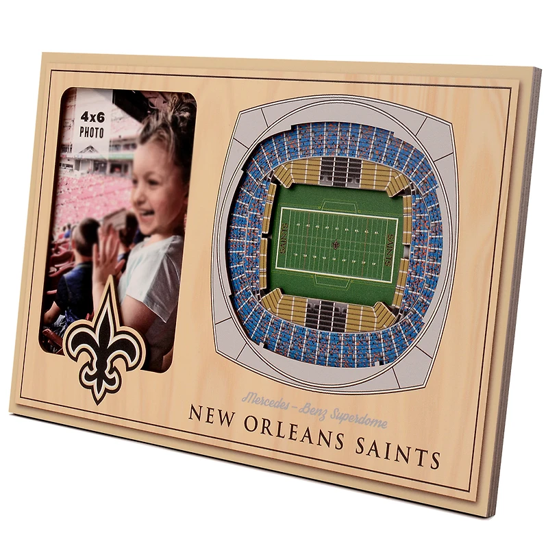 Brown New Orleans Saints 3D StadiumViews Picture Frame