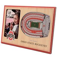 Brown Ohio State Buckeyes 3D StadiumViews Picture Frame