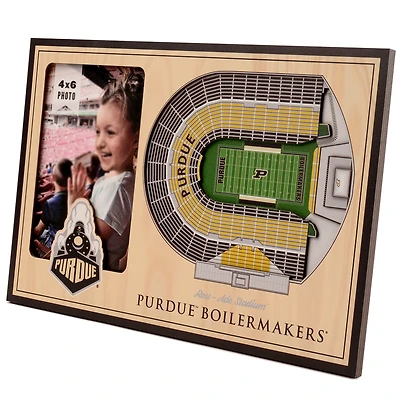 Brown Purdue Boilermakers 3D StadiumViews Frame