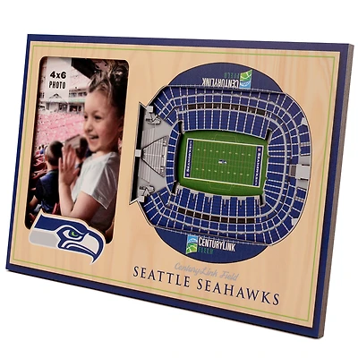Brown Seattle Seahawks 3D StadiumViews Picture Frame