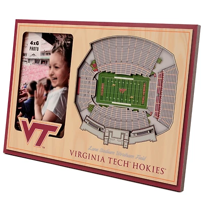Brown Virginia Tech Hokies 3D StadiumViews Picture Frame