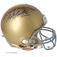 Rudy Ruettiger Notre Dame Fighting Irish Autographed Authentic Helmet with "It's Always Too Soon to Quit" Inscription
