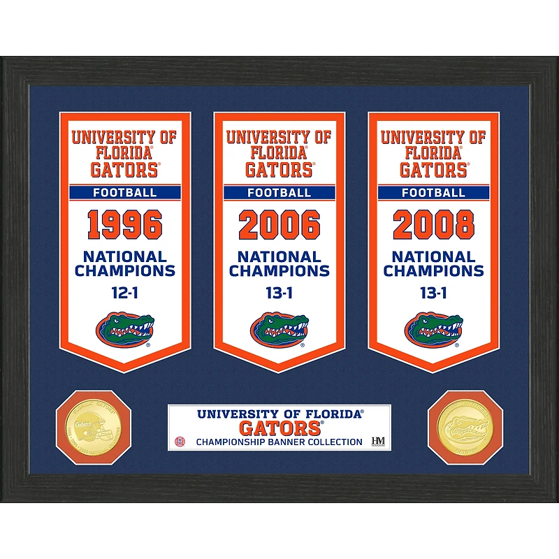 Highland Mint Florida Gators 12'' x 15'' National Champions Banner Photo Mint