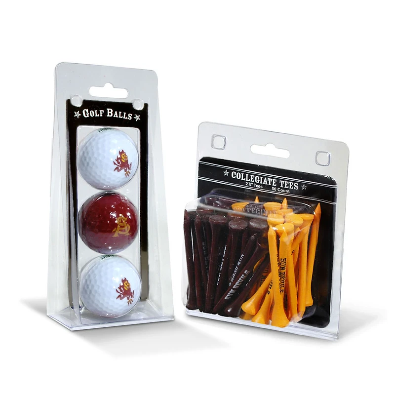Arizona State Sun Devils 3-Golf Ball & 50-Golf Tee Set