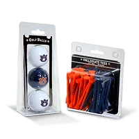 Auburn Tigers 3-Golf Ball & 50-Golf Tee Set