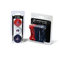 Columbus Blue Jackets 3-Golf Ball & 50-Golf Tee Set