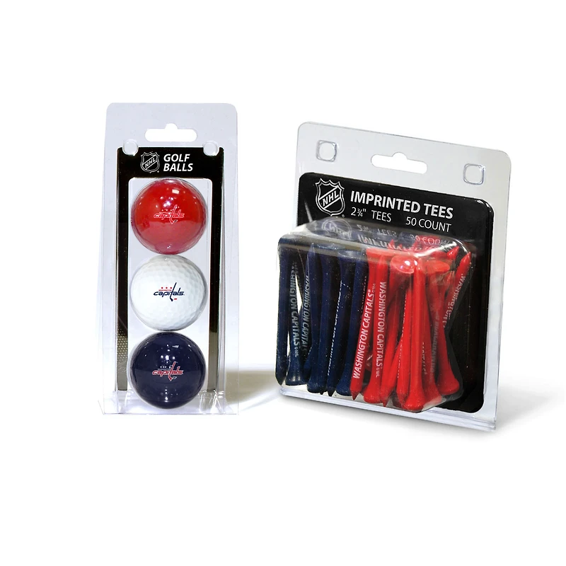 Washington Capitals 3-Golf Ball & 50-Golf Tee Set