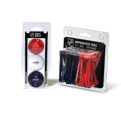 Washington Capitals 3-Golf Ball & 50-Golf Tee Set