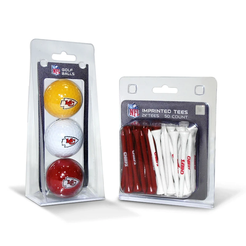 Kansas City Chiefs 3-Golf Ball & 50-Golf Tee Set
