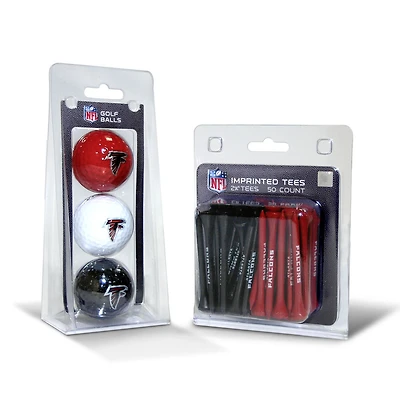 Atlanta Falcons 3-Golf Ball & 50-Golf Tee Set