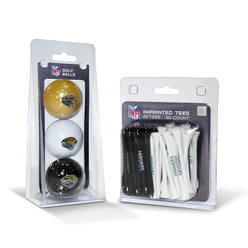 Jacksonville Jaguars 3-Golf Ball & 50-Golf Tee Set