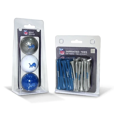 Detroit Lions 3-Golf Ball & 50-Golf Tee Set