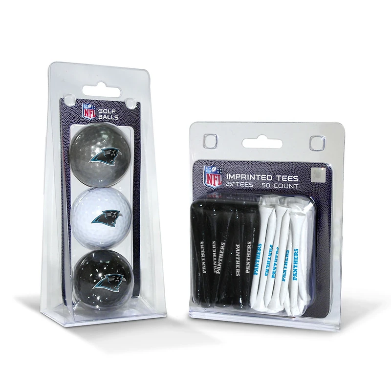 Carolina Panthers 3-Golf Ball & 50-Golf Tee Set