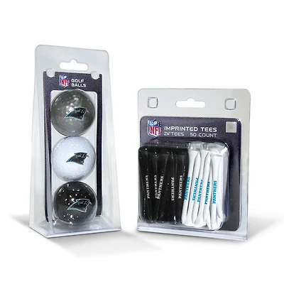 Carolina Panthers 3-Golf Ball & 50-Golf Tee Set