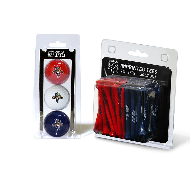 Florida Panthers 3-Golf Ball & 50-Golf Tee Set