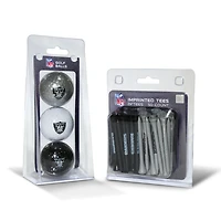 Las Vegas Raiders 3-Golf Ball & 50-Golf Tee Set