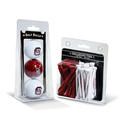 South Carolina Gamecocks 3-Golf Ball & 50-Golf Tee Set