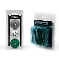 Dallas Stars 3-Golf Ball & 50-Golf Tee Set