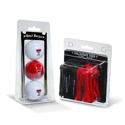 Texas Tech Red Raiders 3-Golf Ball & 50-Golf Tee Set