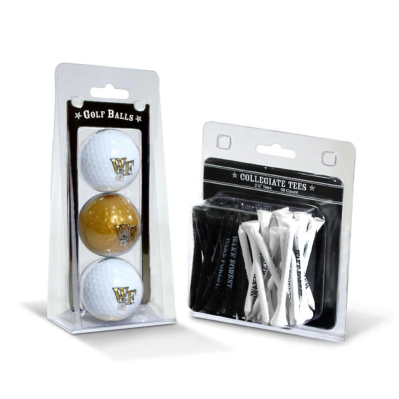 Wake Forest Demon Deacons 3-Golf Ball & 50-Golf Tee Set