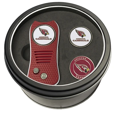Arizona Cardinals Divot Tool & Ball Markers Personalized Tin Gift Set