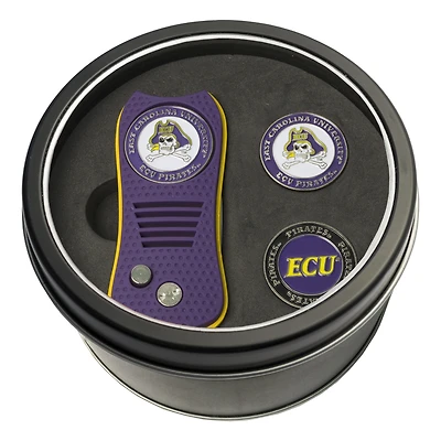 ECU Pirates Divot Tool & Ball Markers Personalized Tin Gift Set