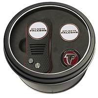 Atlanta Falcons Divot Tool & Ball Markers Personalized Tin Gift Set