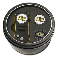 Georgia Tech Yellow Jackets Divot Tool & Ball Markers Personalized Tin Gift Set