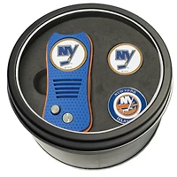 New York Islanders Divot Tool & Ball Markers Personalized Tin Gift Set