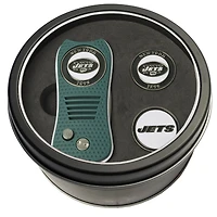 New York Jets Divot Tool & Ball Markers Personalized Tin Gift Set