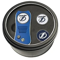 Tampa Bay Lightning Divot Tool & Ball Markers Personalized Tin Gift Set