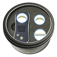 Los Angeles Chargers Divot Tool & Ball Markers Personalized Tin Gift Set