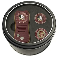 Florida State Seminoles Divot Tool & Ball Markers Personalized Tin Gift Set