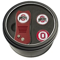 Ohio State Buckeyes Divot Tool & Ball Markers Personalized Tin Gift Set