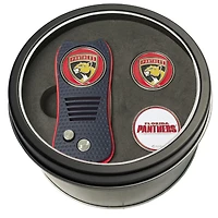 Florida Panthers Divot Tool & Ball Markers Personalized Tin Gift Set