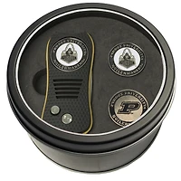 Purdue Boilermakers Divot Tool & Ball Markers Personalized Tin Gift Set
