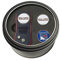 New York Rangers Divot Tool & Ball Markers Personalized Tin Gift Set