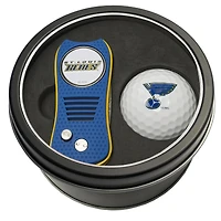 St. Louis Blues Divot Tool & Golf Ball Personalized Tin Gift Set