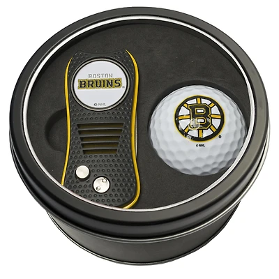 Boston Bruins Divot Tool & Golf Ball Personalized Tin Gift Set