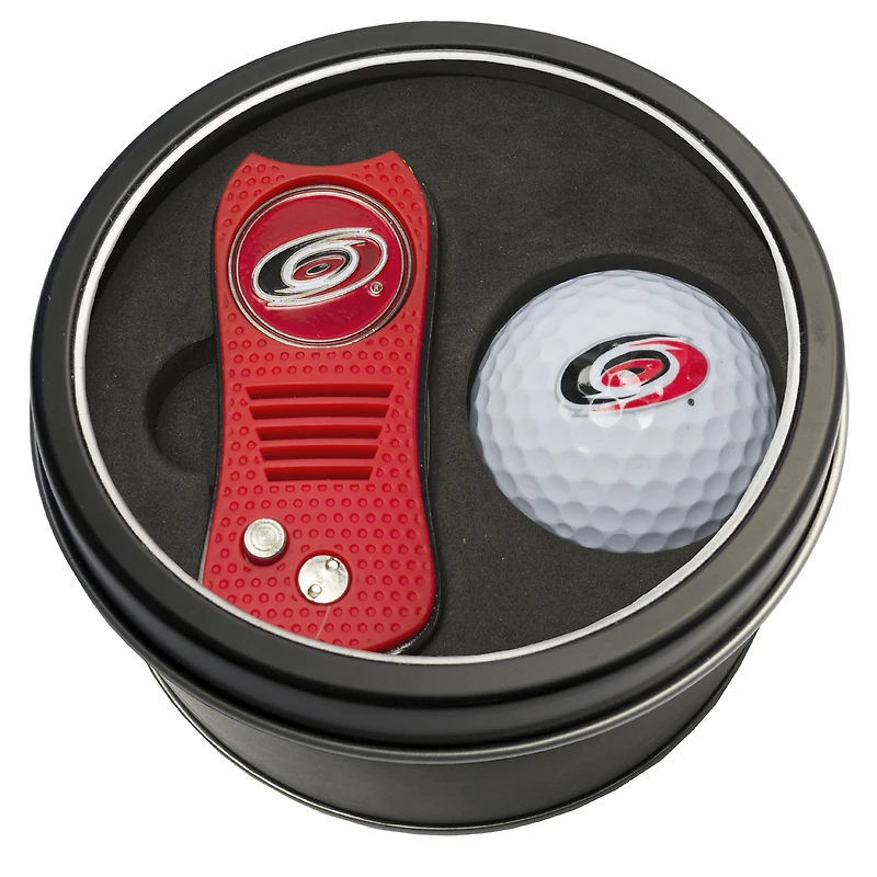 Carolina Hurricanes Divot Tool & Golf Ball Personalized Tin Gift Set