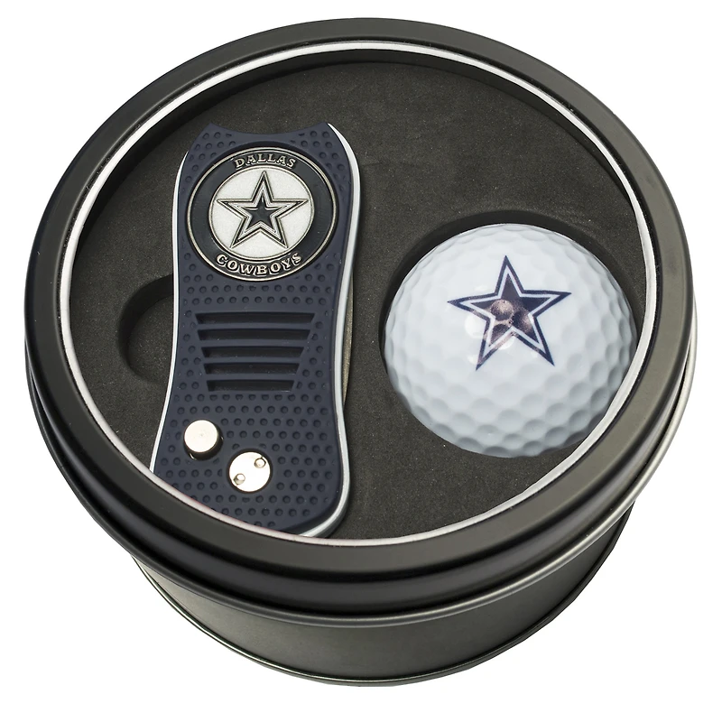 Dallas Cowboys Divot Tool & Golf Ball Personalized Tin Gift Set