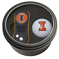 Illinois Fighting Illini Divot Tool & Golf Ball Personalized Tin Gift Set