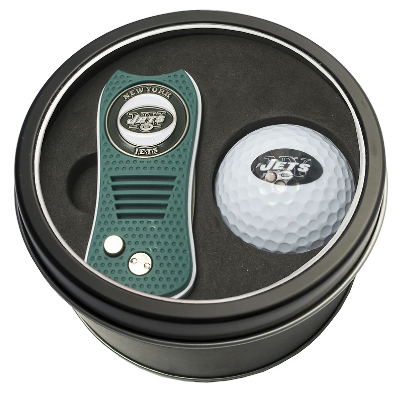 New York Jets Divot Tool & Golf Ball Personalized Tin Gift Set