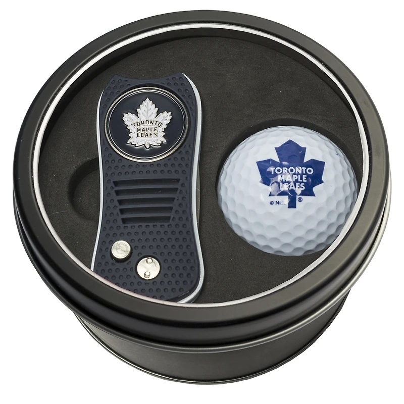 Toronto Maple Leafs Divot Tool & Golf Ball Personalized Tin Gift Set