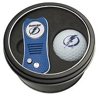Tampa Bay Lightning Divot Tool & Golf Ball Personalized Tin Gift Set