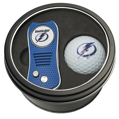 Tampa Bay Lightning Divot Tool & Golf Ball Personalized Tin Gift Set